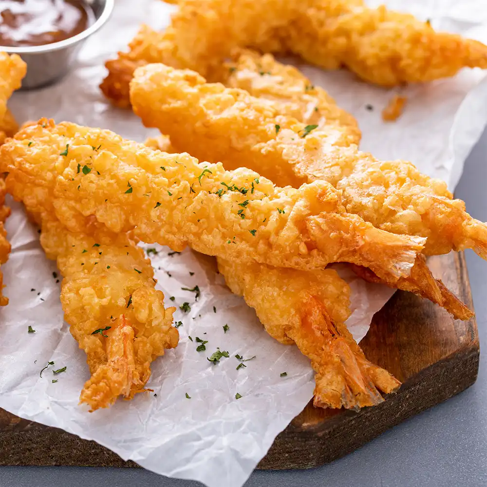 Quality London shrimp and Chips